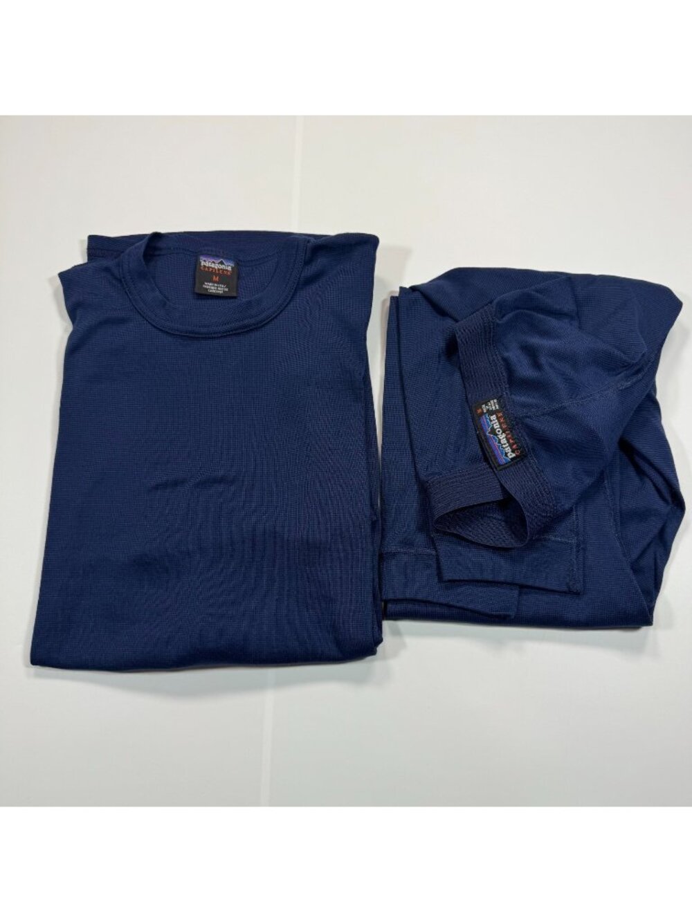 Vintage Patagonia Capilene Two-Piece Set Mens M Blue Polyester Tracksuit Thermal
